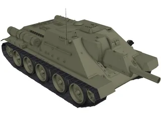SU-122 3D Model preview