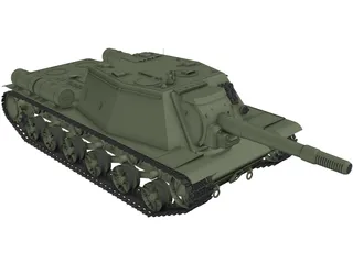 SU-152 3D Model preview