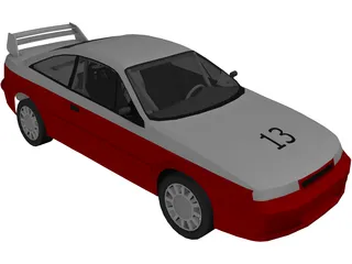 Opel Calibra Rally Car 3D Model preview