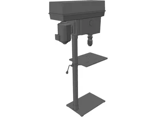 Electric Stand Drill 3D Model preview