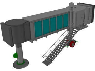 Airport Passenger Loading Bridge 3D Model preview