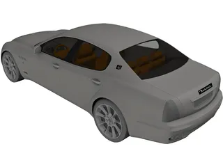Maserati Quattroporte 3D Model preview
