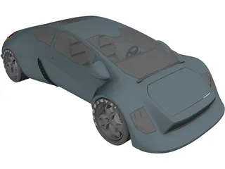 Intruder Concept Sports Car 3D Model preview