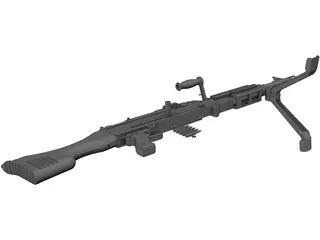 M240 Gun 3D Model preview