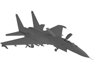 Sukhoi Su-27 Flanker 3D Model preview