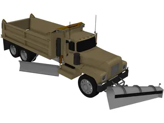 International 1700 Snow Truck 3D Model preview