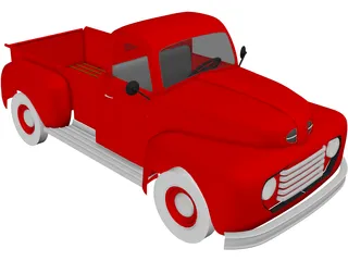 Ford F-1 Pickup (1950) 3D Model preview