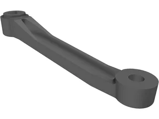 Bicycle Crank Shimano Alivio Left 3D Model preview