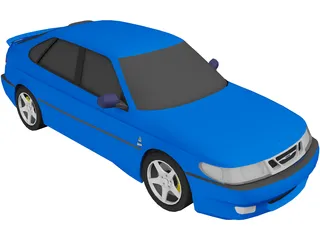 SAAB 9-3 Viggen Turbo 3D Model preview