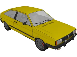 Volkswagen Gol GT (1986) 3D Model preview