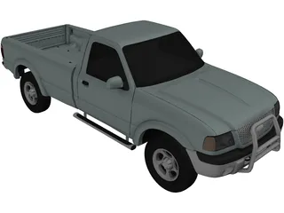 Ford Ranger Regular Cab (2001) 3D Model preview