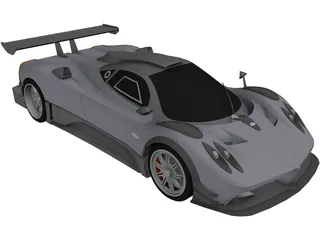 Pagani Zonda R Club Sport (2009) 3D Model preview
