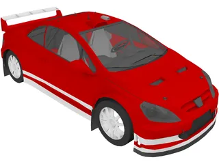 Peugeot 307 WRC (2005) 3D Model preview