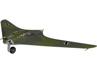 Horten Ho IX 3D Model preview