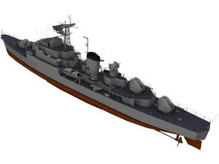 Commandant Riviere Frigate (1964) 3D Model preview