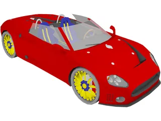 Spyker C8 Spyder 3D Model preview