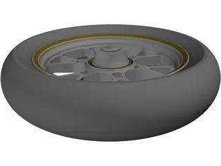 Wheel Motorcycle Rear 16 Inch 3D Model preview