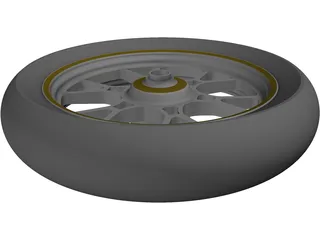 Wheel Motorcycle Front 16 Inch 3D Model preview