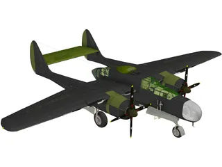 Northrop P-61A Black Widow 3D Model preview