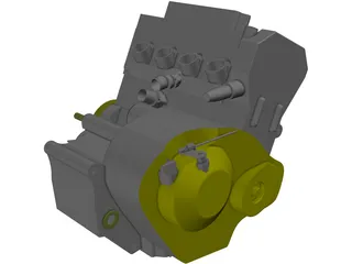 Honda CBR-600RR Engine (2005) 3D Model preview
