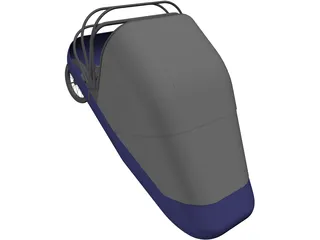 Human/electric side by side recumbent vehicle 3D Model preview