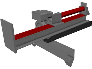 Horizontal/vertical log splitter 3D Model preview