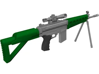 H&K G3 3D Model preview