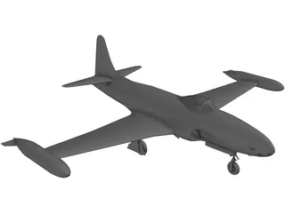 Lockheed F-80 Shooting Star 3D Model preview
