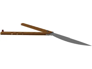 Balisong Knife 3D Model preview