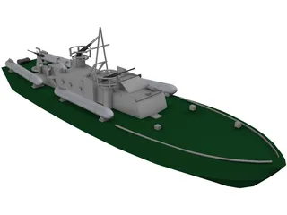 PT 109 Boat 3D Model preview