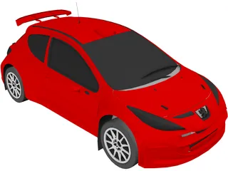 Peugeot 207 3D Model preview