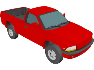Dodge Dakota Sport Regular Cab V8 (1999) 3D Model preview