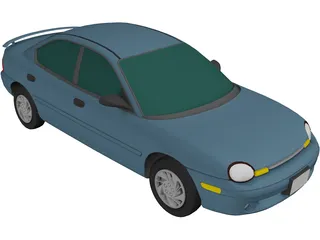Dodge Neon (1994) 3D Model preview