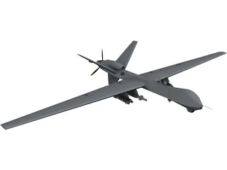 General Atomics MQ-9 Reaper UAV Drone 3D Model preview