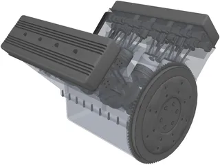 Ferrari 288 GTO Engine 3D Model preview