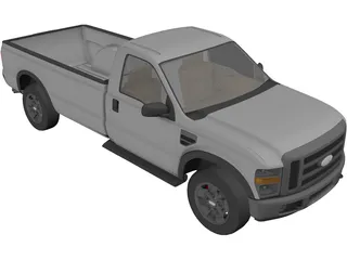 Ford F-250 Regular Cab (2009) 3D Model preview