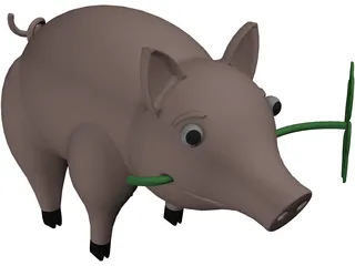 Pig 3D Model preview
