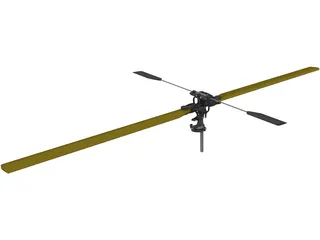 RC Rotorhead Rotorkop Raptor 30 3D Model preview