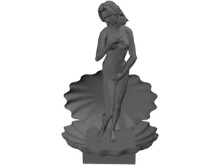 Aphrodite in Shell 3D Model preview