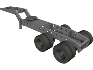 Trailer 2 Axle 3D Model preview