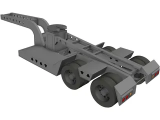 Trailer 3 Axle 3D Model preview