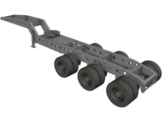 Trailer 4 Axle 3D Model preview