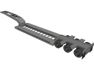 Trailer 6 Axle 3D Model preview