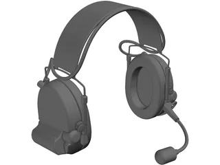 Peltor MT15H69FB-09 Com-Tac II Headset 3D Model preview