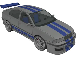 Skoda Octavia (Tuning) 3D Model preview