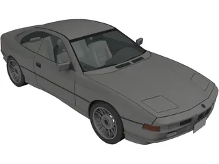 BMW 850i 3D Model preview
