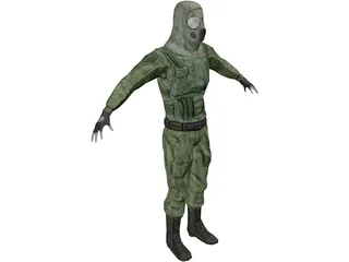 Commando 3D Model preview