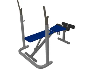 Bench Press 3D Model preview