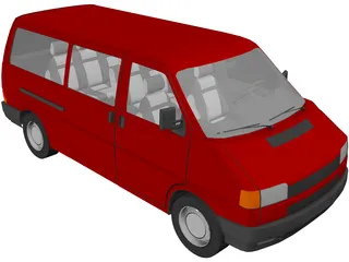Volkswagen Transporter 3D Model preview