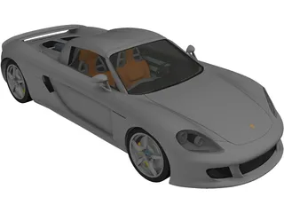 Porsche Carrera GT (2003) 3D Model preview